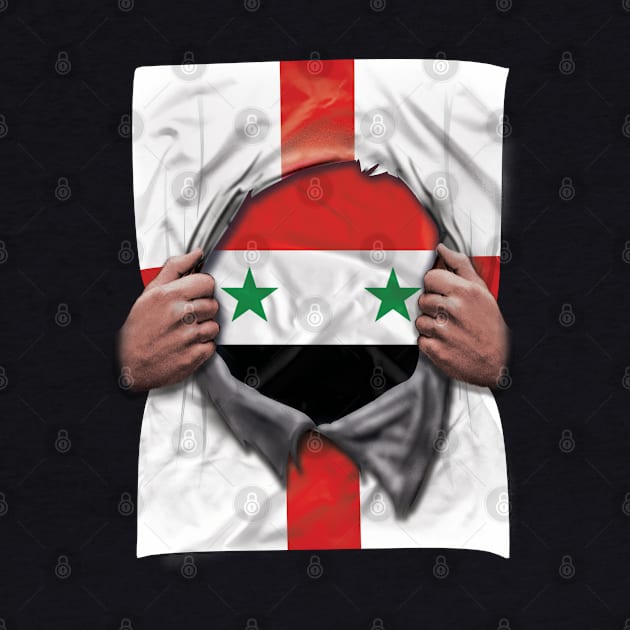 Syria Flag English Flag Ripped - Gift for Syrian From Syria by Country Flags